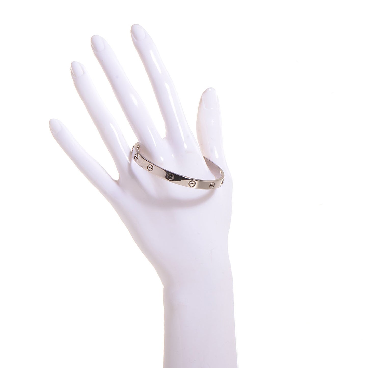 18K White Gold LOVE Bracelet 17