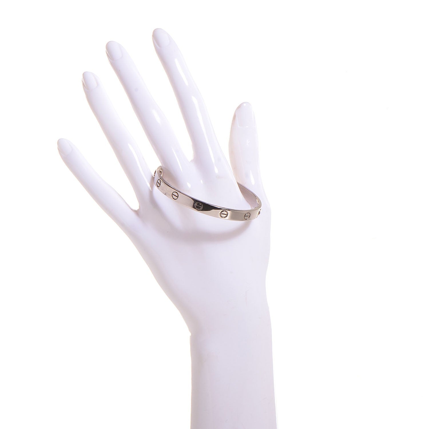Cartier 18K White Gold LOVE Bracelet 17 2 of 6
