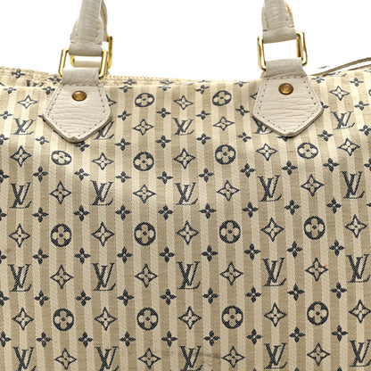 Louis Vuitton Mini Lin Croisette Speedy 30 Blue 7 of 15