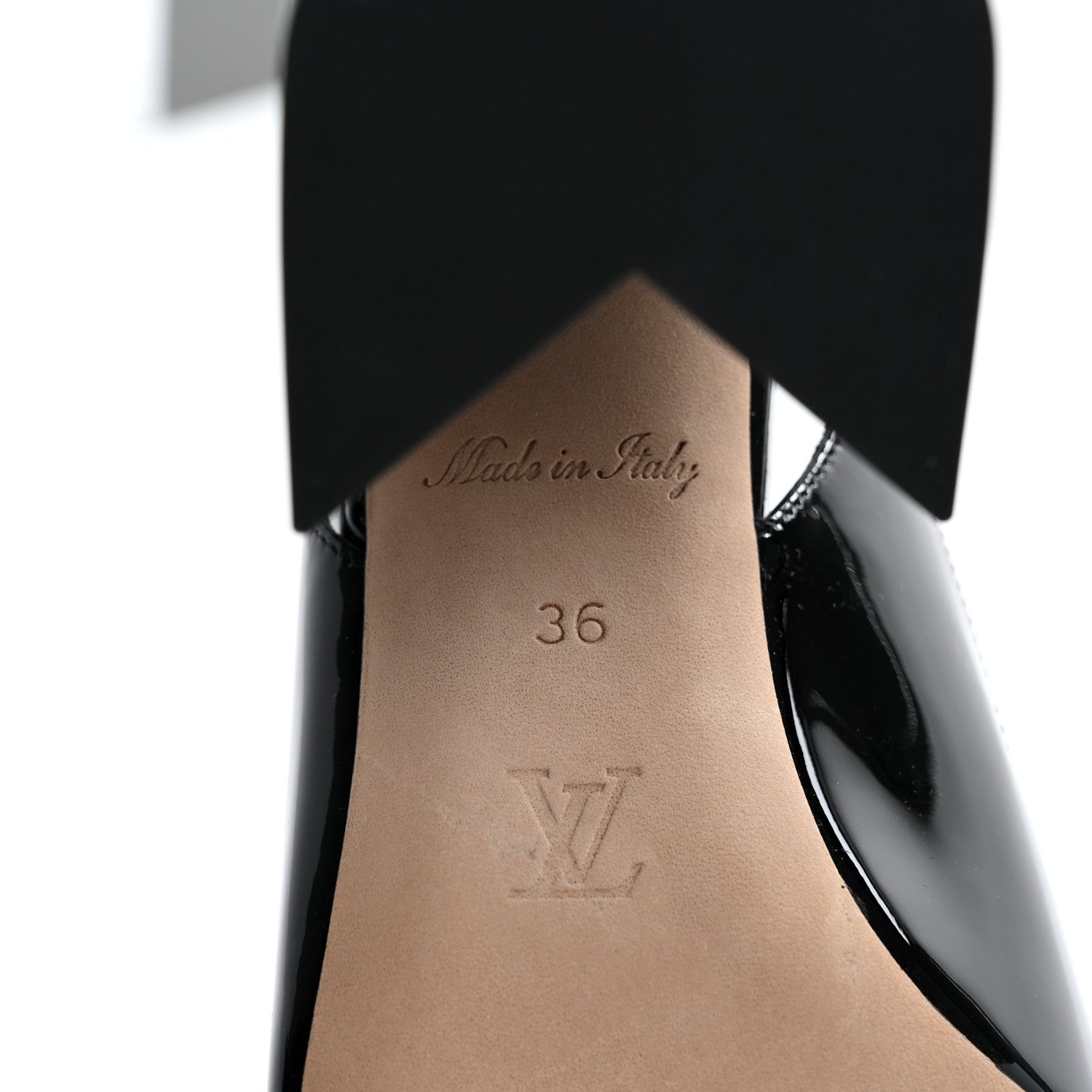 Louis Vuitton Patent Calfskin Shake Slingback Pumps 36 Black 7 of 10