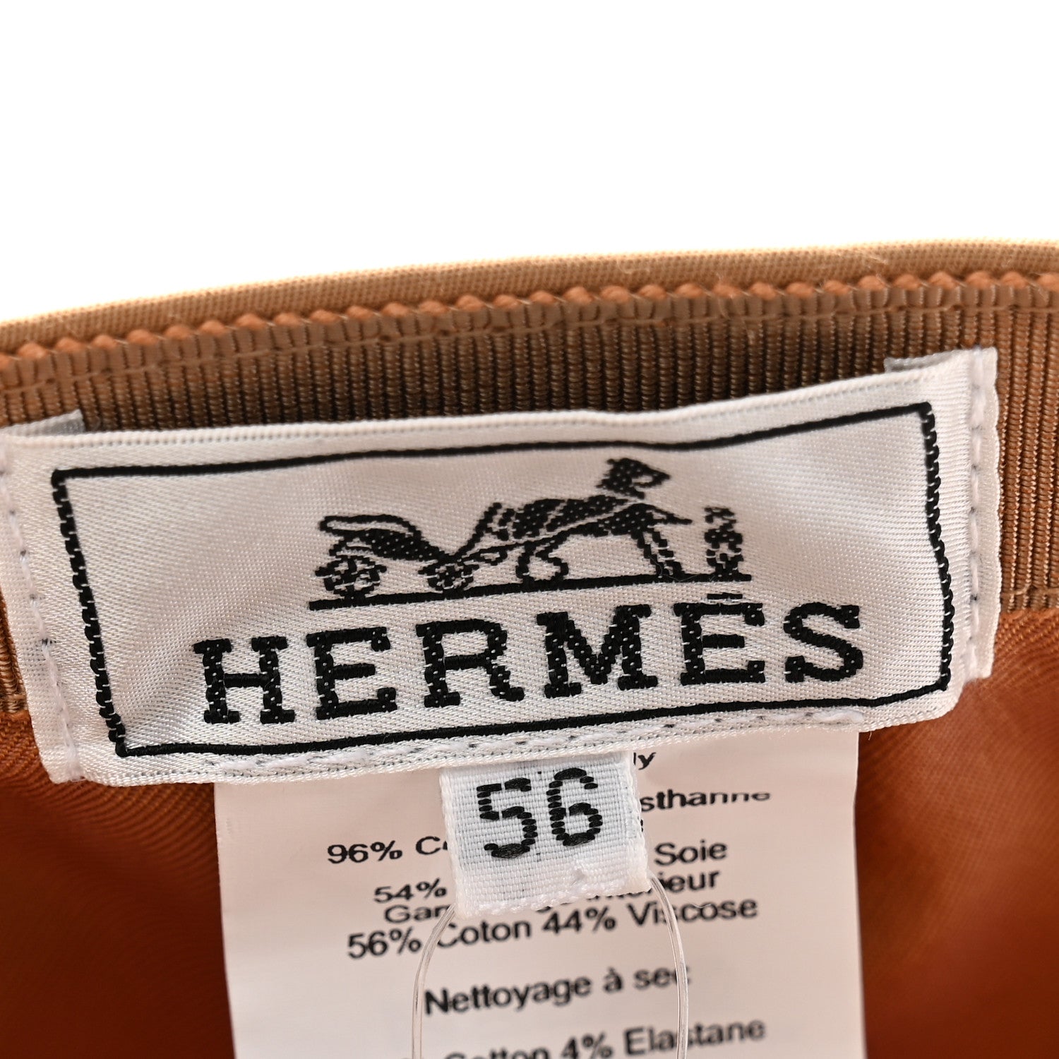 Hermes Cotton Twill Serena Nautic Cap 56 Biscuit 8 of 9