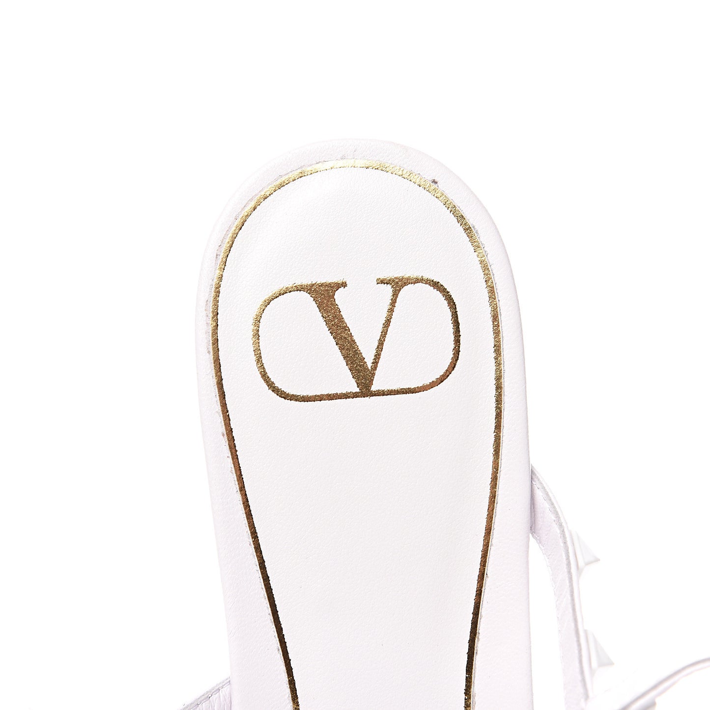 Calfskin Rockstud Wraparound Sandals 37.5 White