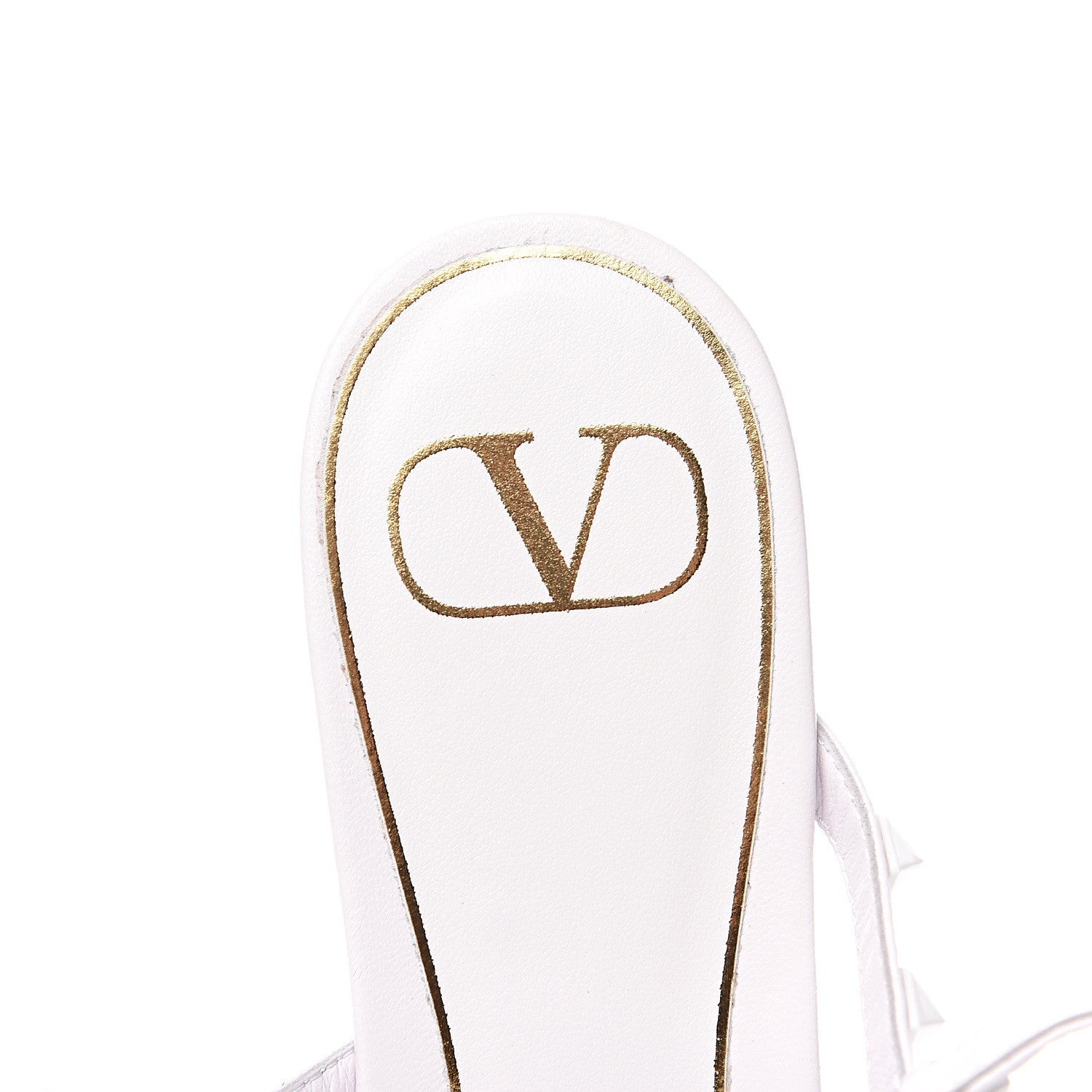 Valentino Garavani Calfskin Rockstud Wraparound Sandals 37.5 White 6 of 9