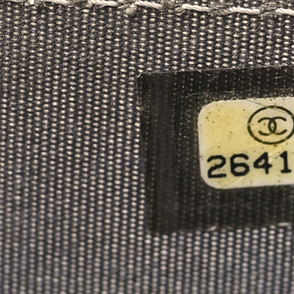 Chanel Caviar Quilted Boy Square Wallet on Chain WOC Grey 8 of 11