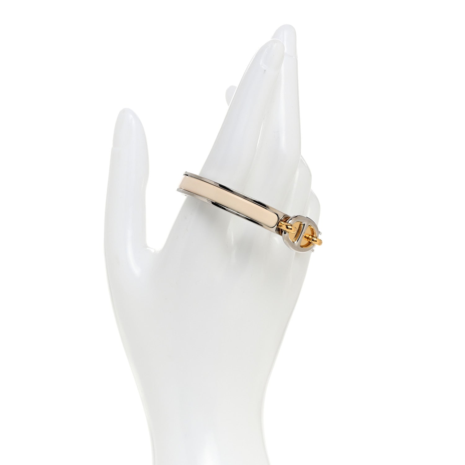 Hermes Enamel Mini Clic Chaine d'Ancre Bracelet PM Creme 2 of 5