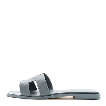 Hermes Epsom Oran Sandals 36 Gris Antarctique 1 of 9