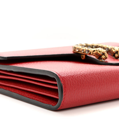 Gucci Calfskin Mini Dionysus Chain Wallet Hibiscus Red 9 of 11