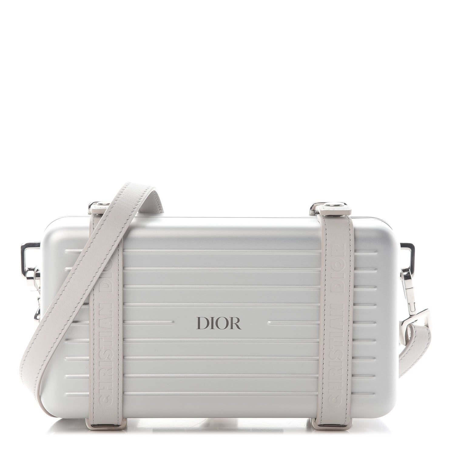 Christian Dior X RIMOWA Aluminum Personal Clutch On Strap Silver 1 of 8