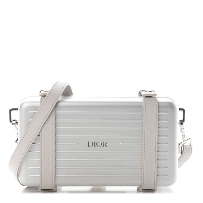 Christian Dior X RIMOWA Aluminum Personal Clutch On Strap Silver 1 of 8