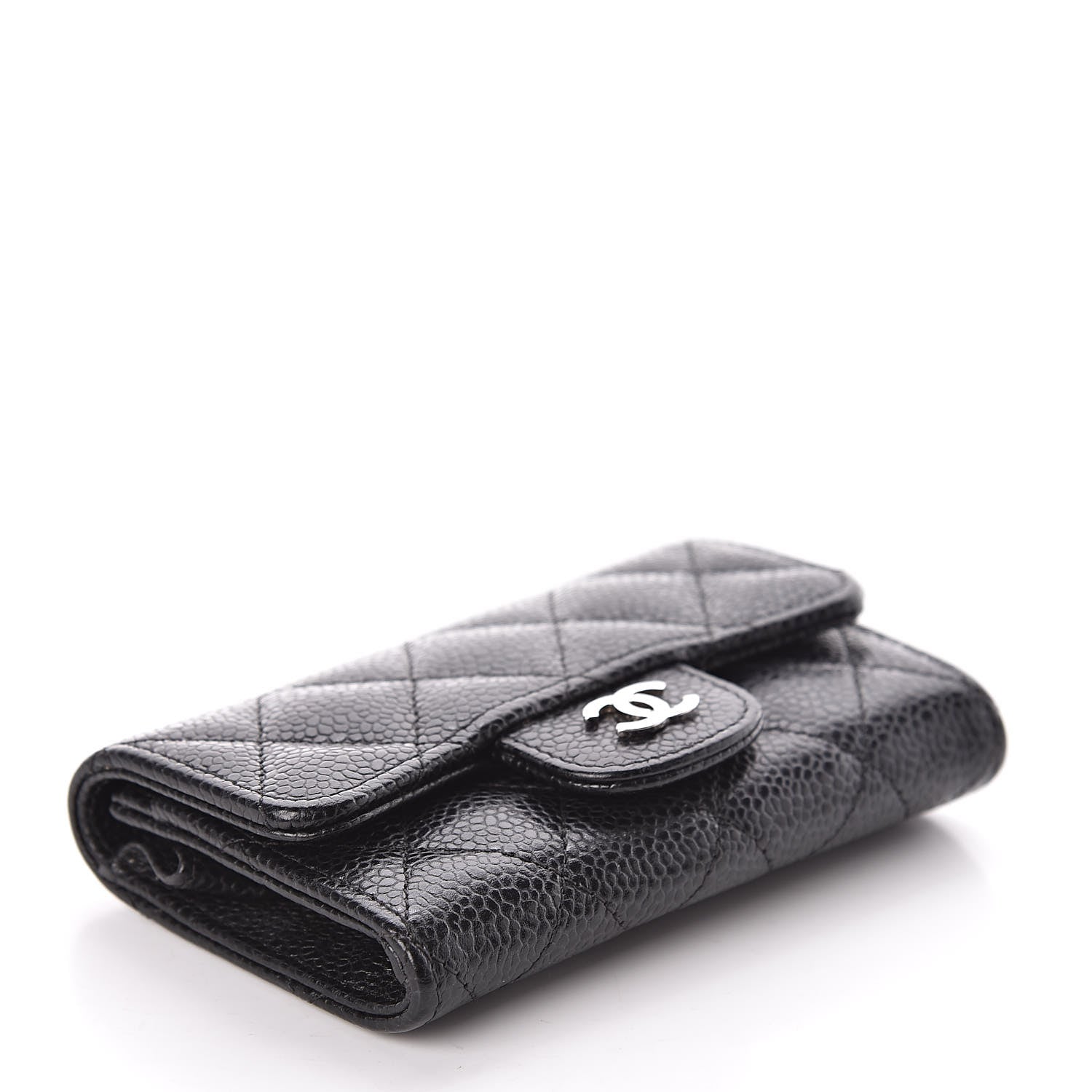 Chanel Caviar Quilted Flap Card Holder Black 4 of 10