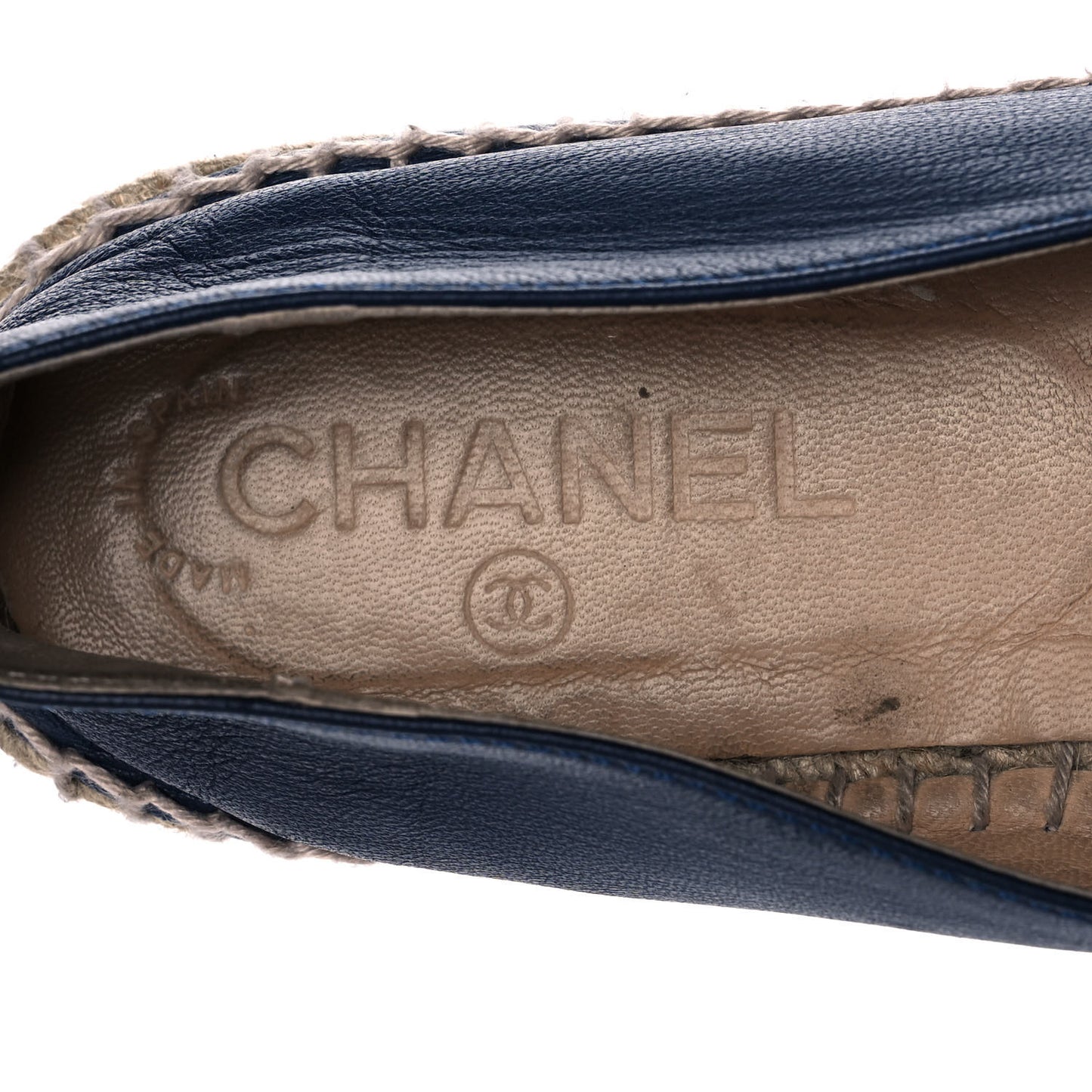 Lambskin CC Espadrilles 39 Dark Navy
