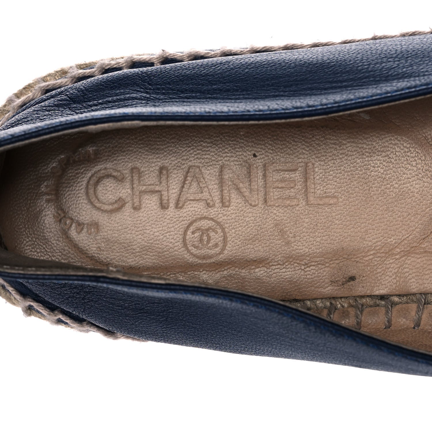 Chanel Lambskin CC Espadrilles 39 Dark Navy 8 of 13