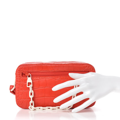 Louis Vuitton Crocodile Pochette Volga Red 2 of 7