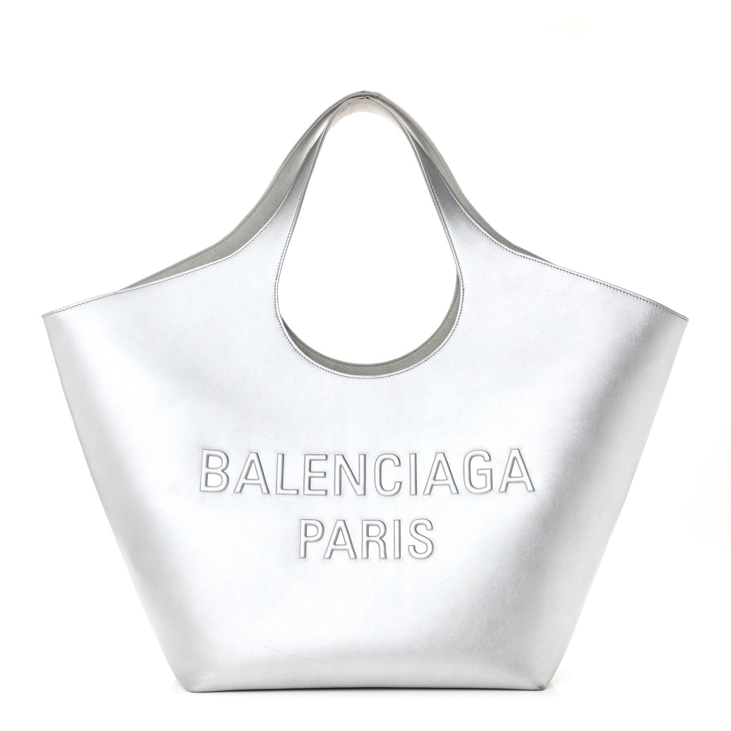 Balenciaga Metallic Calfskin Mary Kate Tote Silver 1 of 10