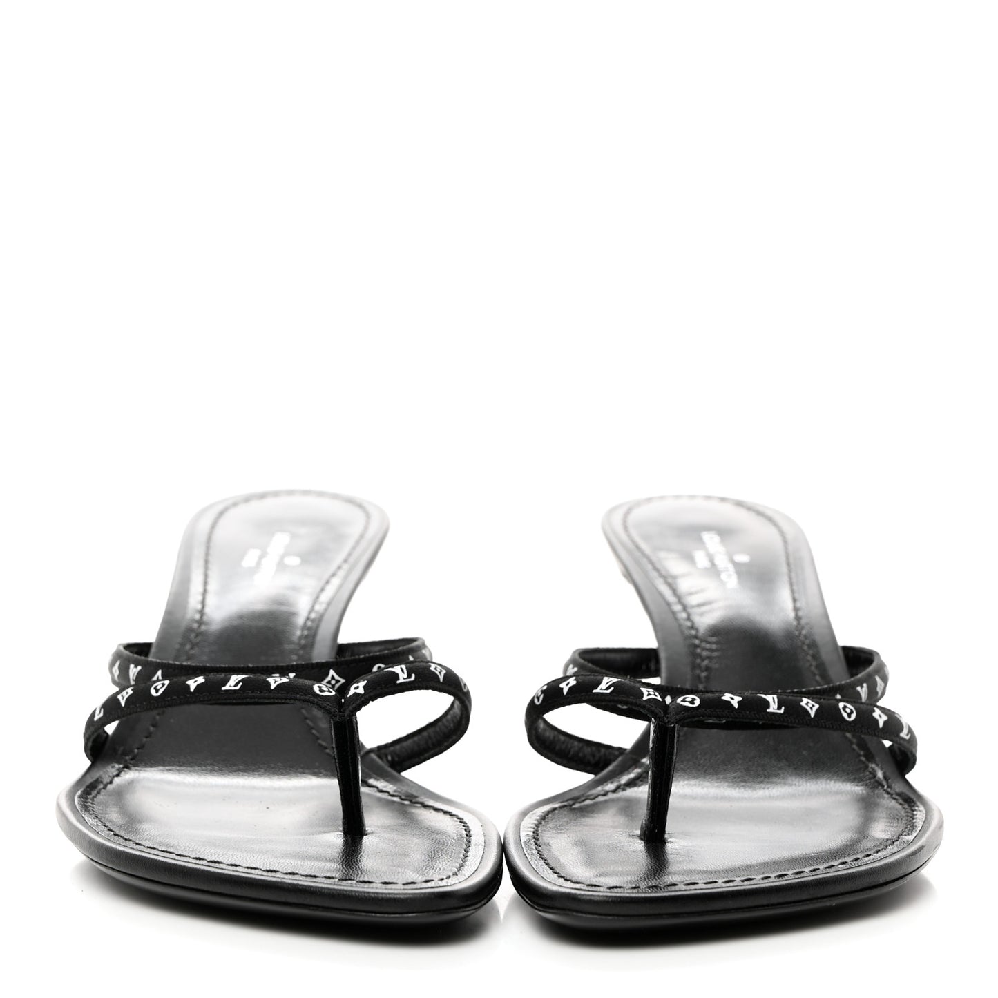 Satin Calfskin Citizen Thong Sandal 36 Black