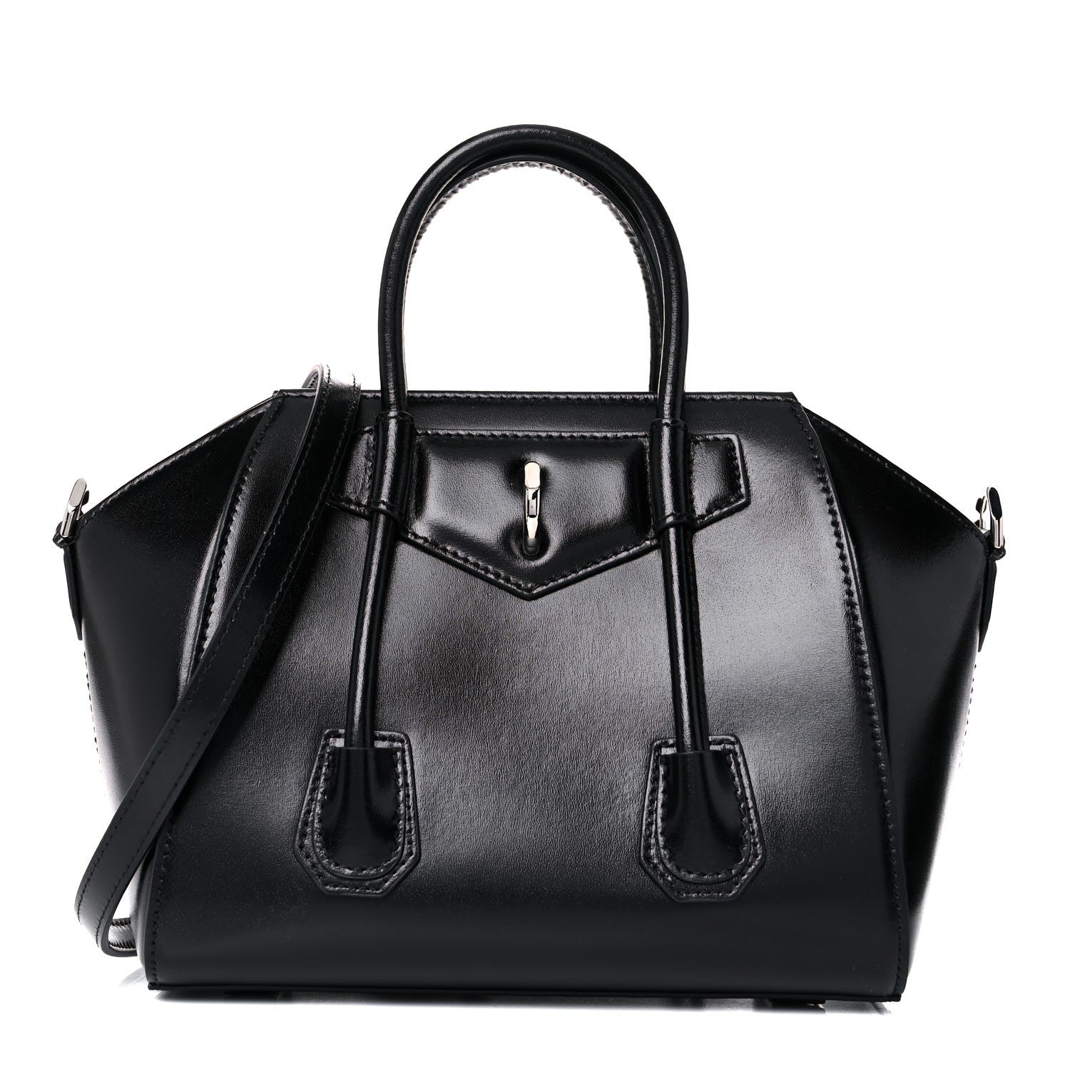 Givenchy Box Calfskin Mini Lock Antigona Shoulder Bag Black 1 of 13