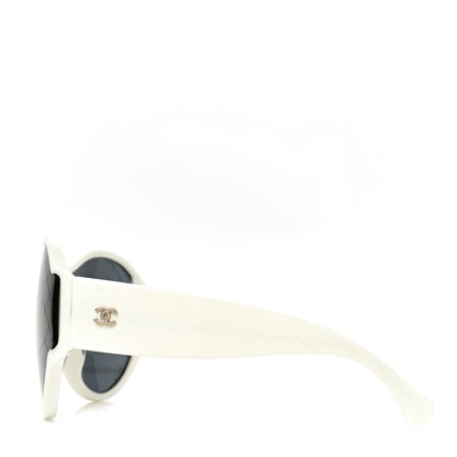 Chanel Acetate Shield Sunglasses 71476-A White 3 of 7