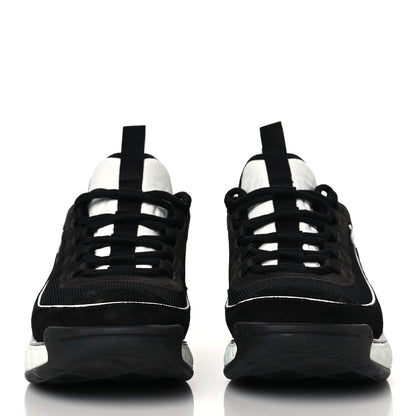 Chanel Velvet Calfskin Mixed Fibers CC Sneakers 41 Black 2 of 9