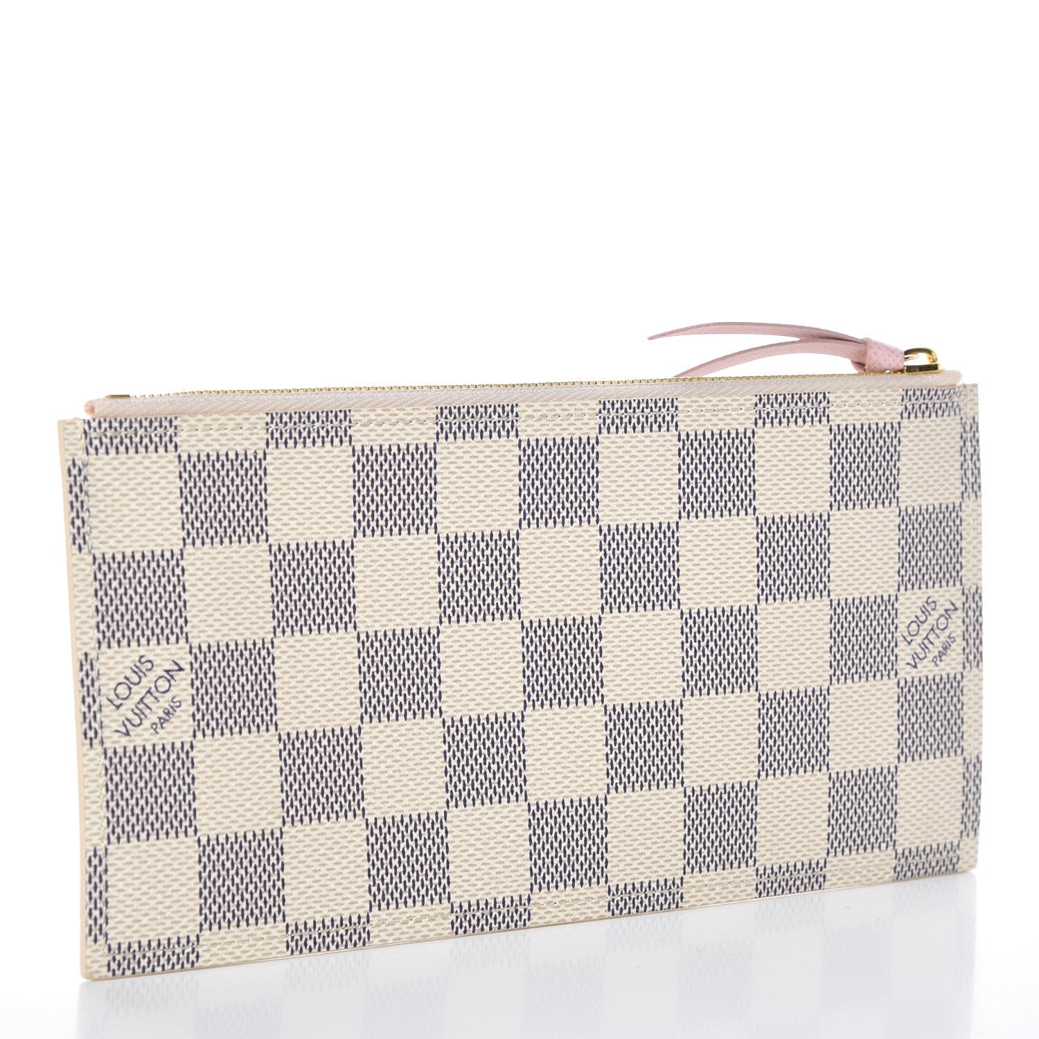 Louis Vuitton Damier Azur Felicie Chain Wallet Zippered Insert Rose Ballerine 3 of 6