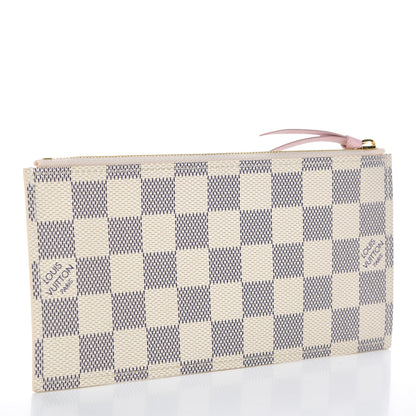 Louis Vuitton Damier Azur Felicie Chain Wallet Zippered Insert Rose Ballerine 3 of 6
