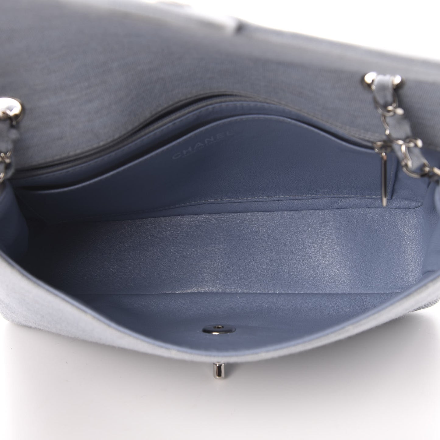 Jersey Quilted Medium Single Flap Blue