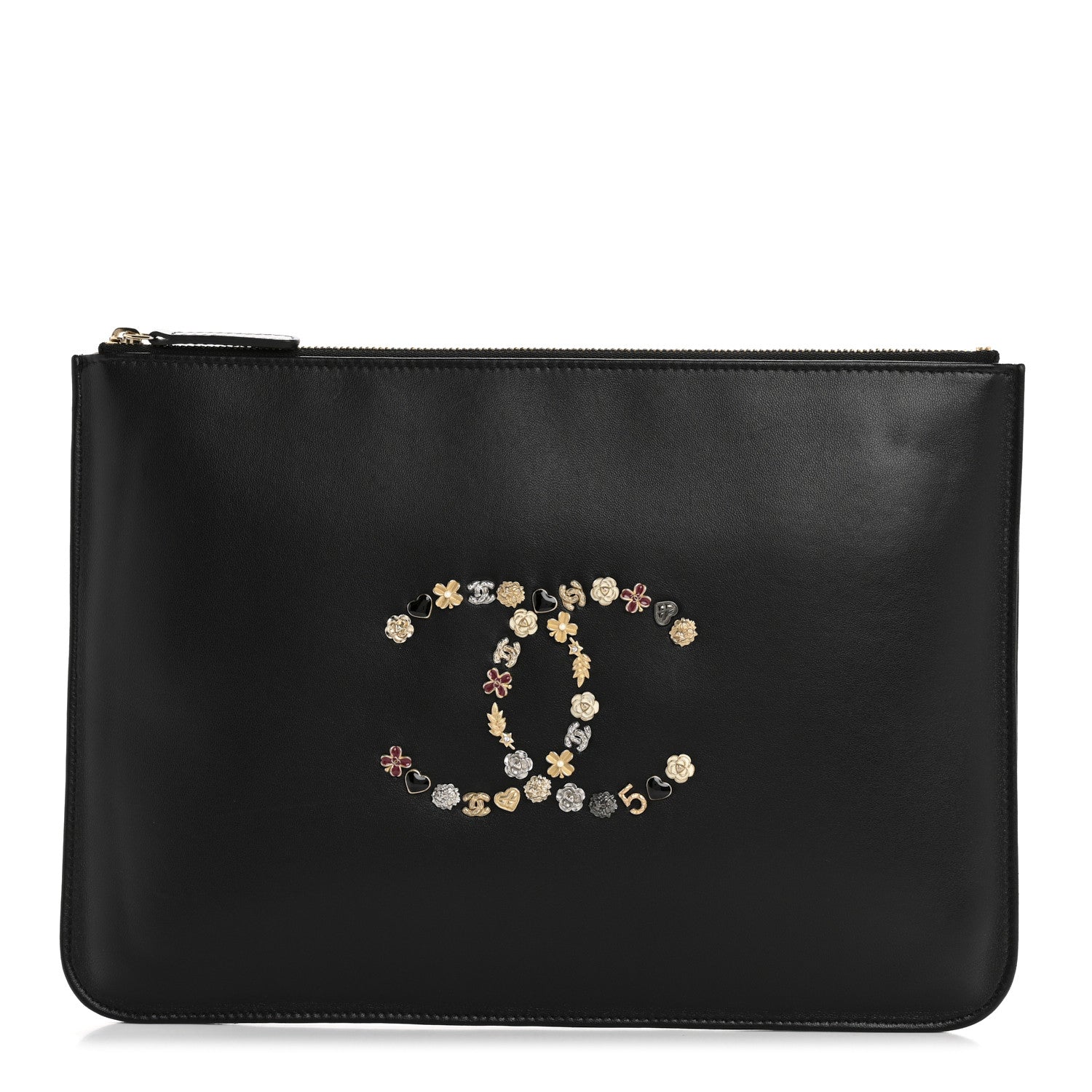 Chanel Lambskin Lucky Charms Pouch Black 1 of 9