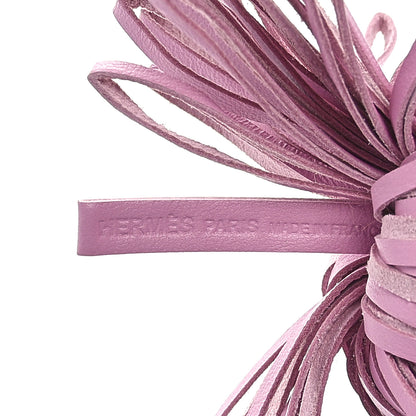 Hermes Lambskin Carmen Tassel Key Holder Mauve Sylvestre 3 of 5