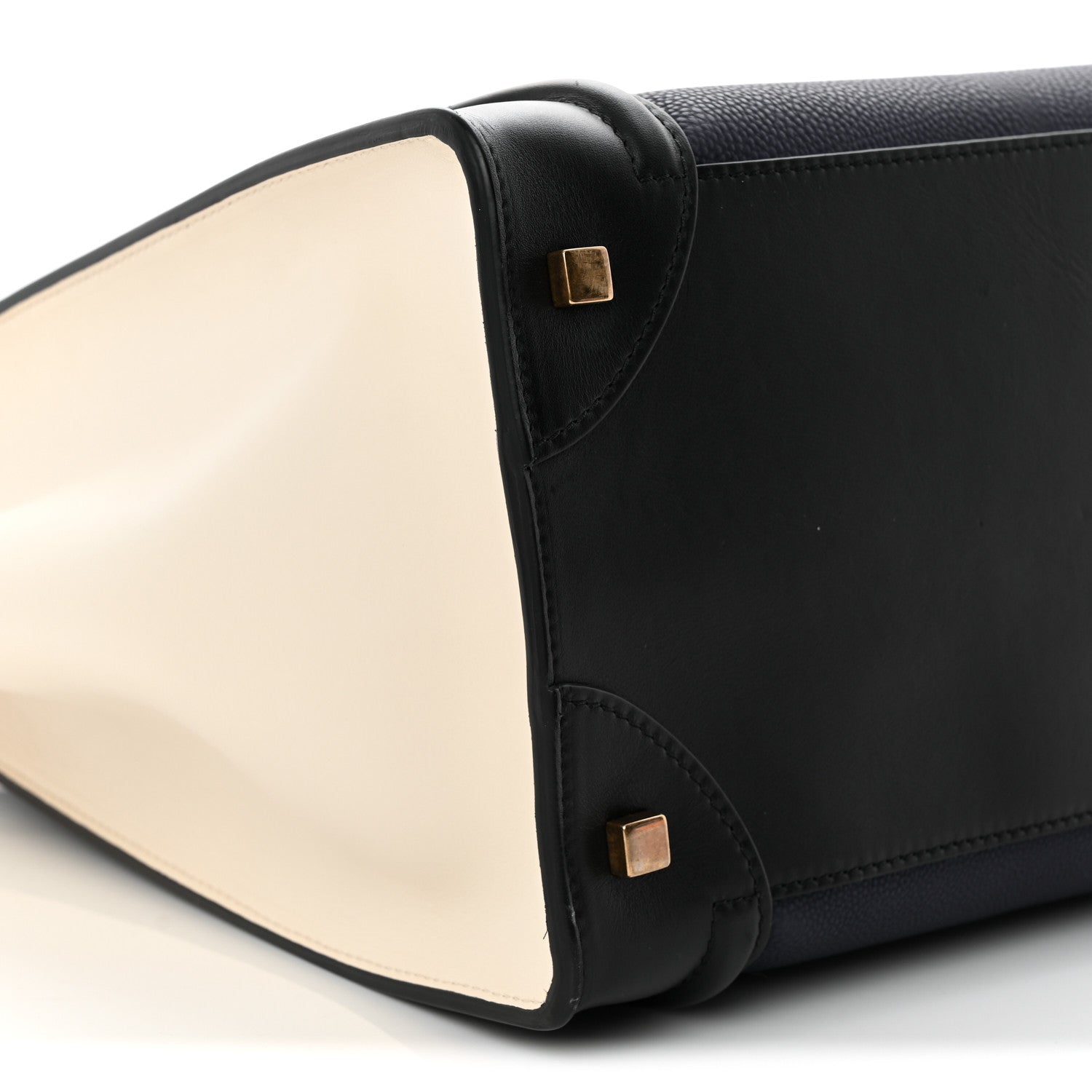 Celine Velluto Calfskin Mini Tri-Color Luggage Navy 8 of 10