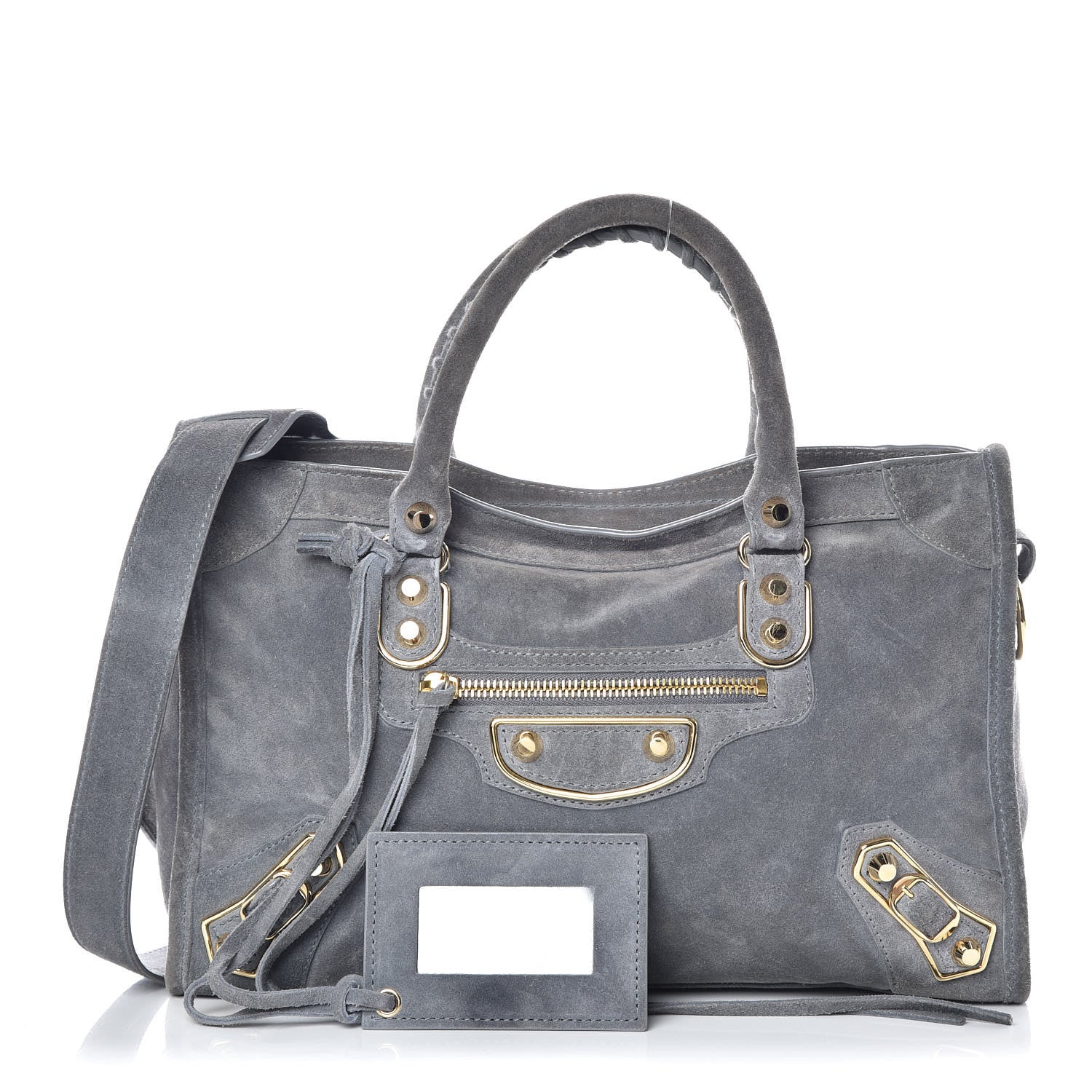 Balenciaga Baby Daim Suede Gold Metallic Edge Hardware S City Gris Plomb 1 of 20