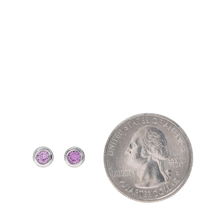 Tiffany Sterling Silver Pink Sapphire Elsa Peretti Color By The Yard Earrings 2 of 4