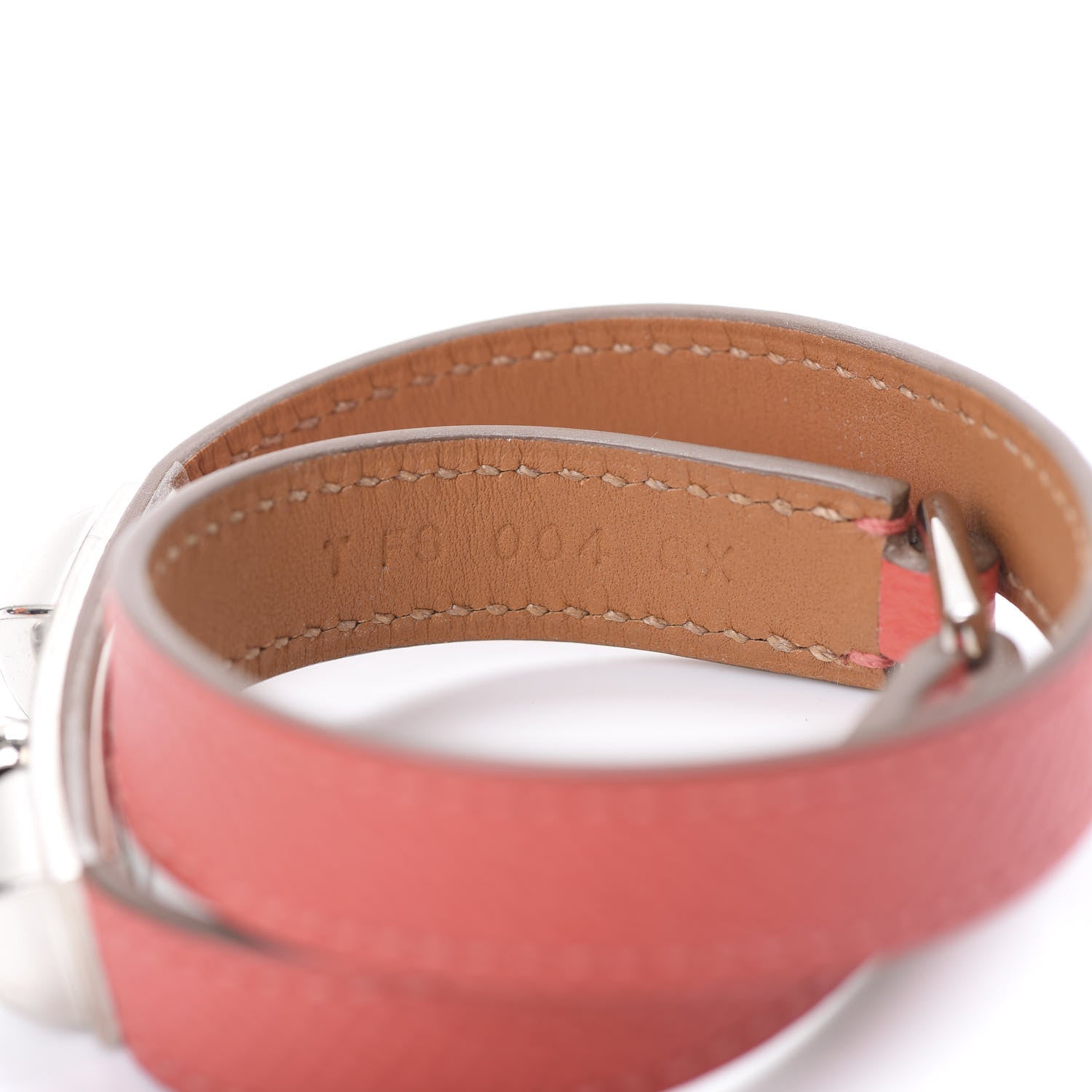 Hermes Epsom Rivale Double Tour Bracelet XS Rose Jaipur 5 of 6