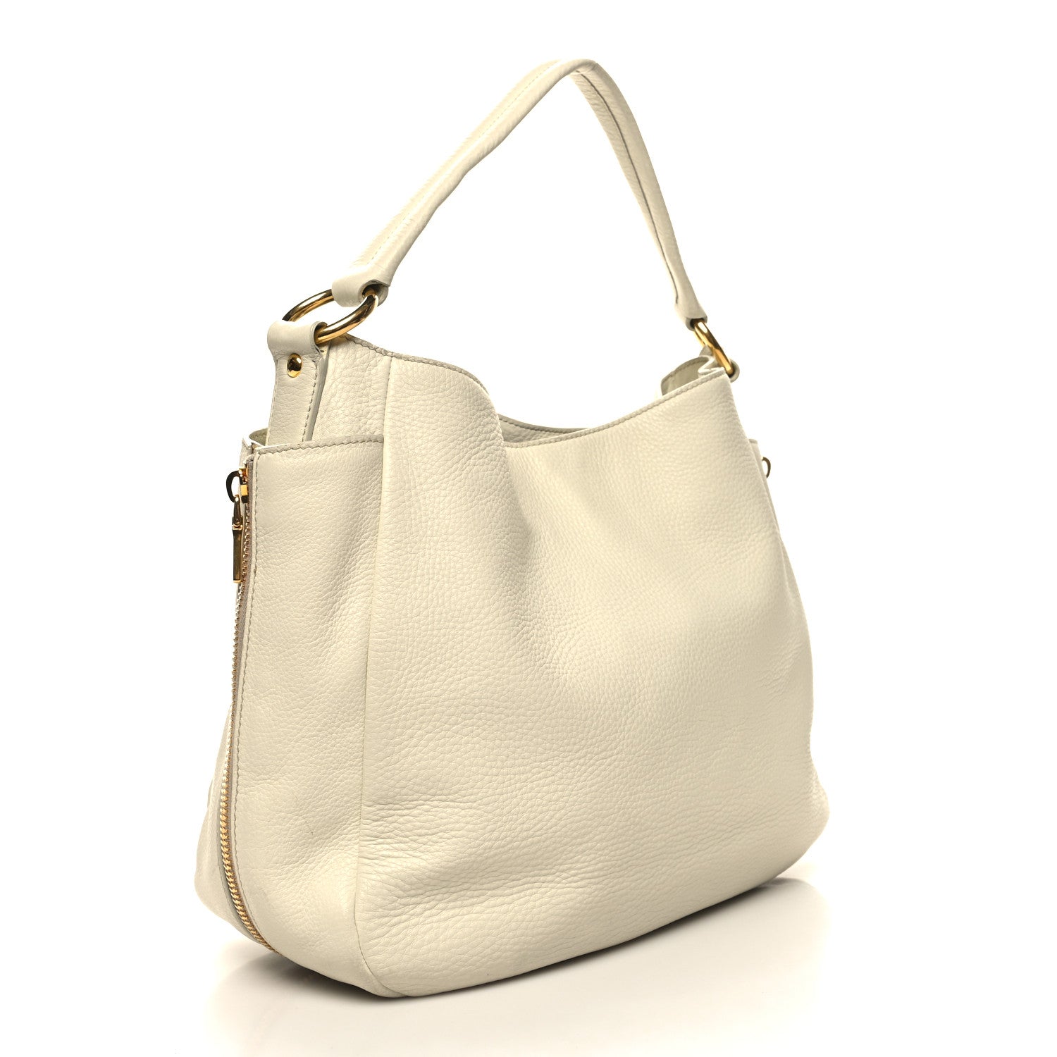 Prada Vitello Daino Side Zip Pocket Hobo Talco 3 of 13