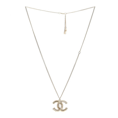 Chanel Crystal Enamel CC Necklace Light Gold 3 of 6