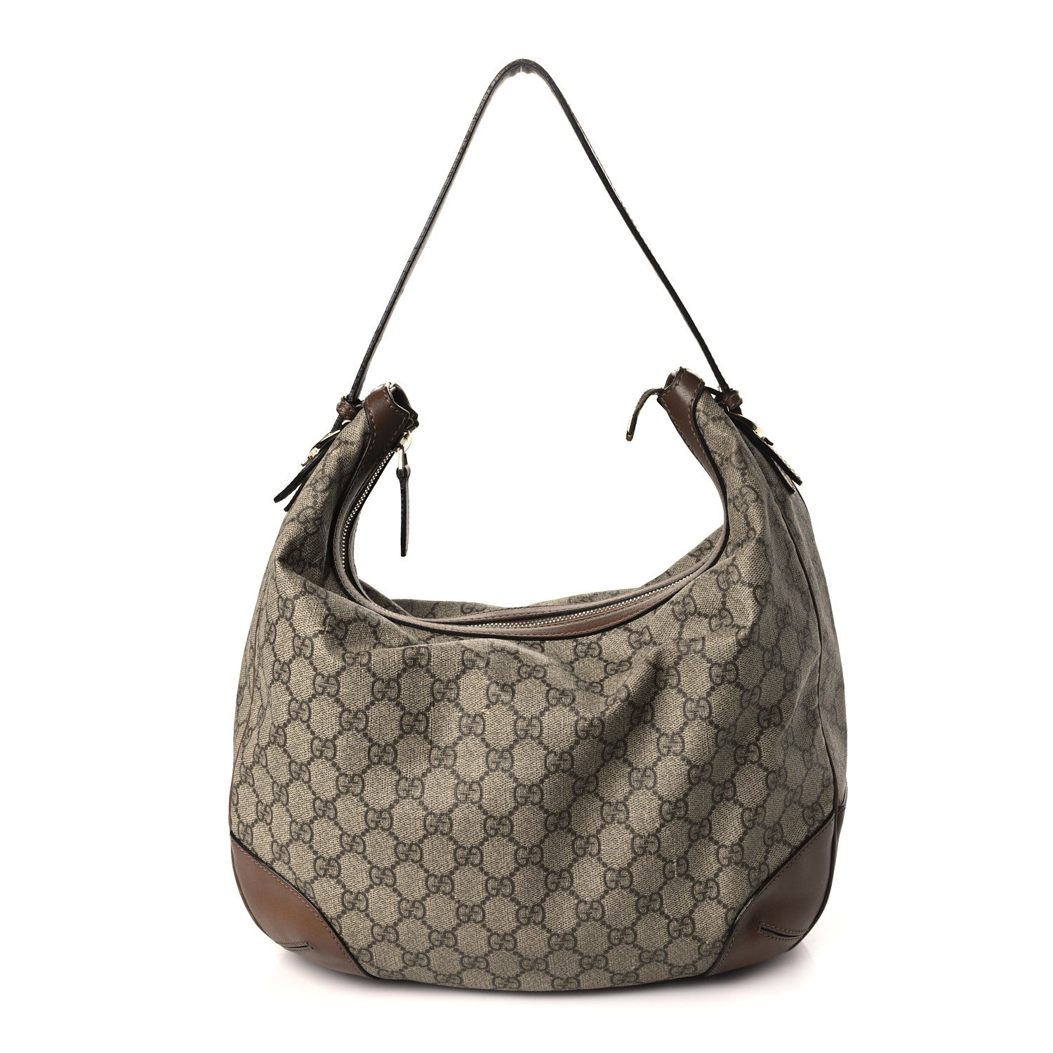 Gucci GG Supreme Monogram Margaux Calfskin Medium Nice Hobo Beige Ebony Acero 1 of 12