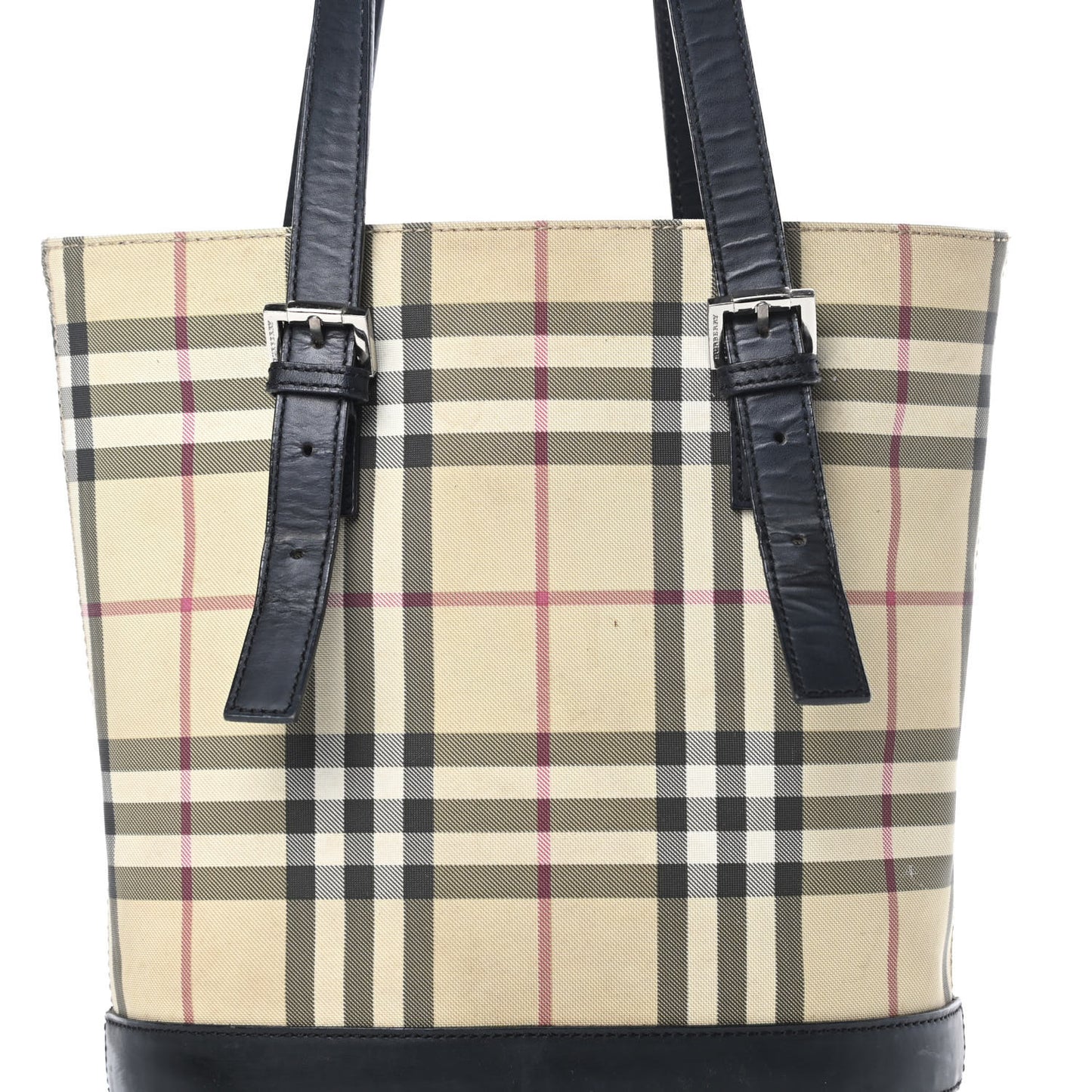 House Check Bucket Bag Black