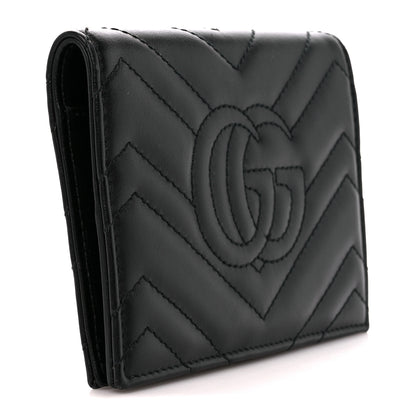 Gucci Calfskin Matelasse GG Marmont Passport Case Black 3 of 10