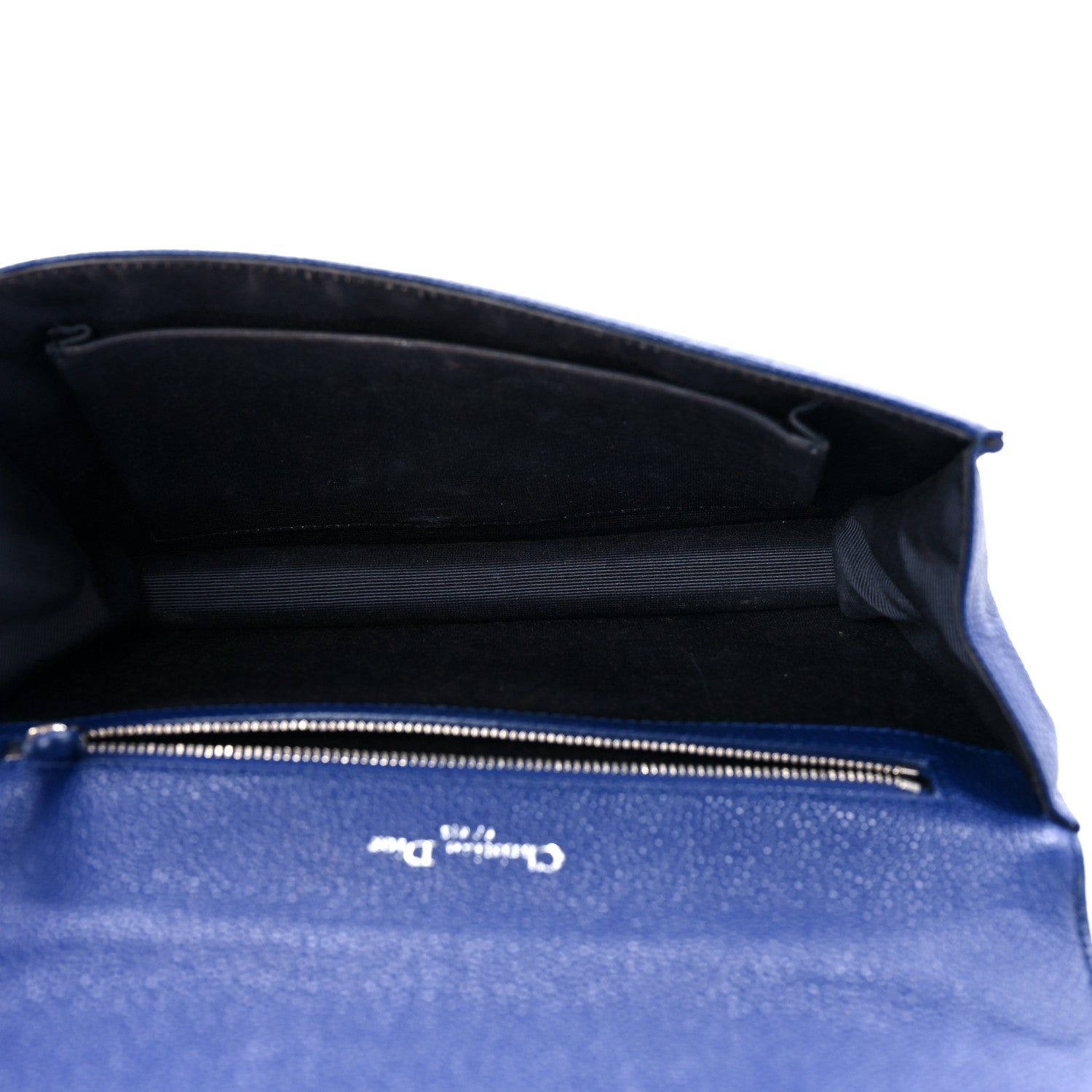 Christian Dior Grained Calfskin Medium Diorama Flap Bag Blue 4 of 15