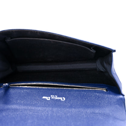 Christian Dior Grained Calfskin Medium Diorama Flap Bag Blue 4 of 15