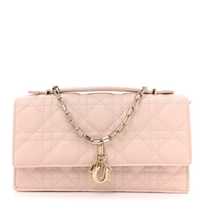 Christian Dior Lambskin Cannage Mini My Dior Top Handle Clutch Rose Poudre 1 of 13