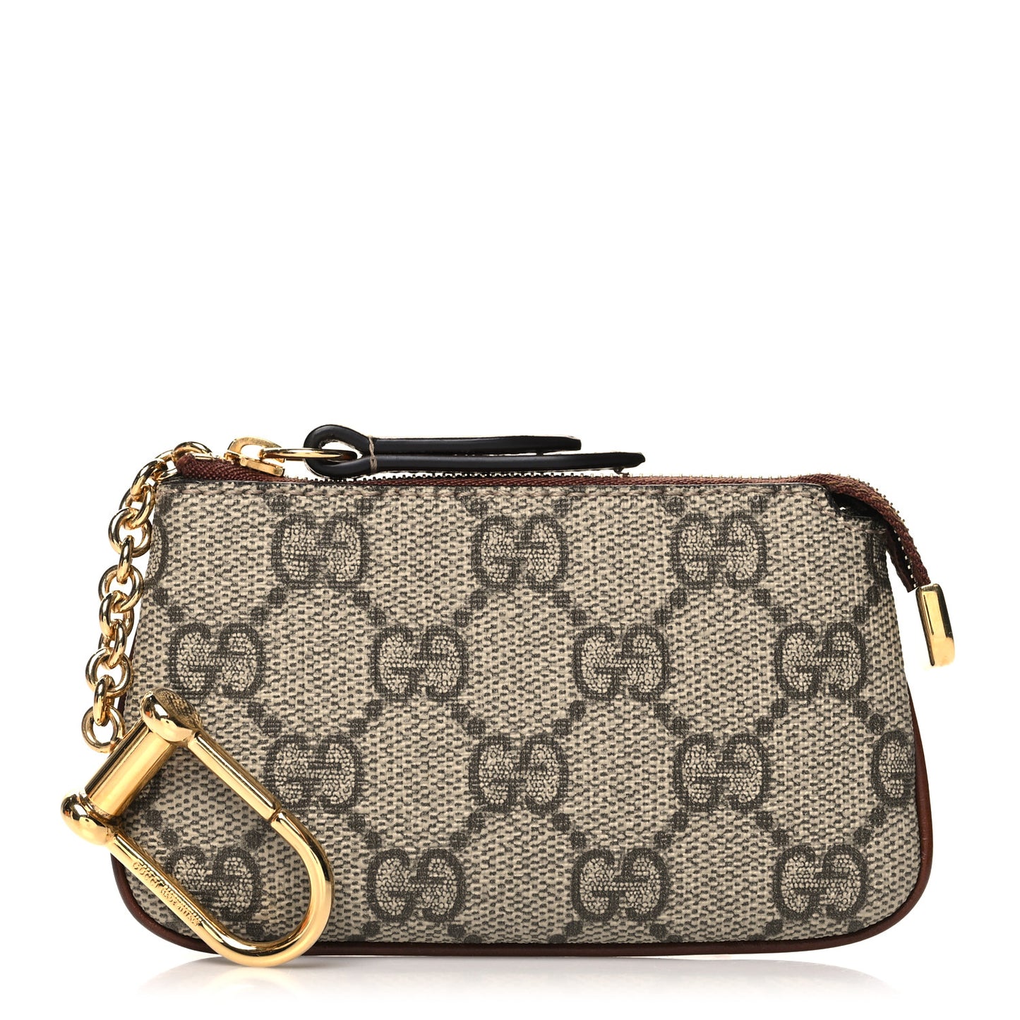 GG Supreme Monogram Key Case Beige Ebony Cuir