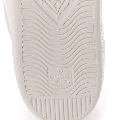 Gucci Calfskin Ayers Web Tiger Embroidered Mens Ace Sneakers 12 White 6 of 8