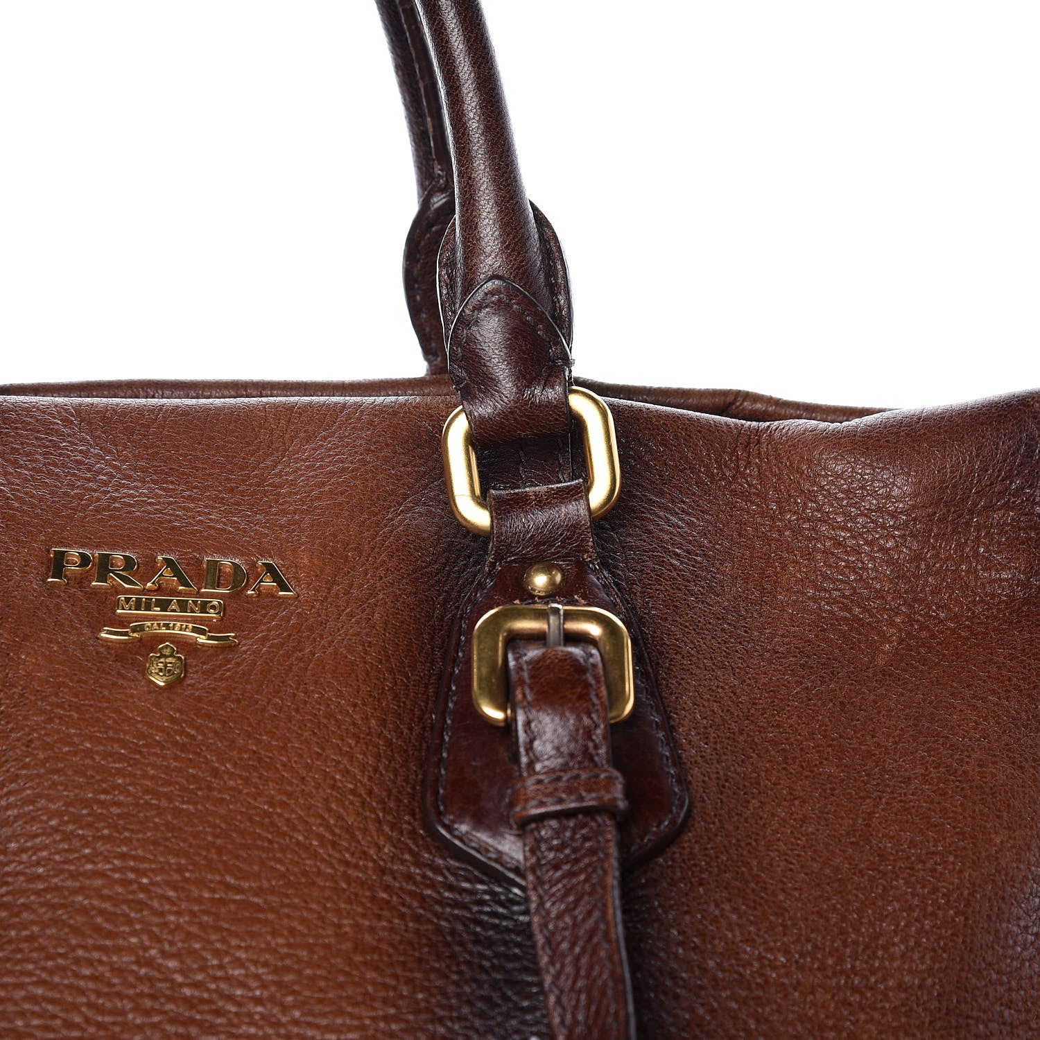 Prada Cervo Antik Shopping Satchel Cacao Sfumato 12 of 23