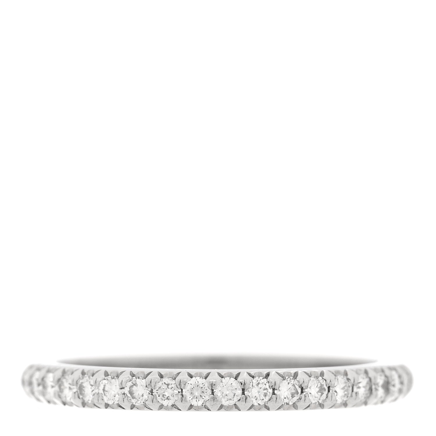 Tiffany Platinum Diamond .17ctw Soleste Half Eternity Band Ring 49 5 1 of 4