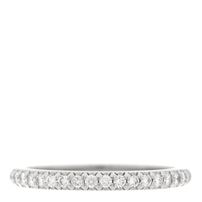 Tiffany Platinum Diamond .17ctw Soleste Half Eternity Band Ring 49 5 1 of 4