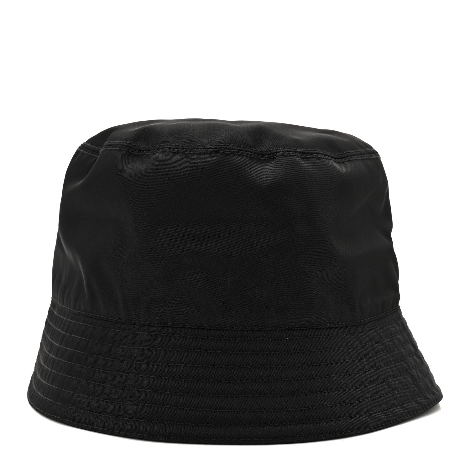 Prada Re-Nylon Metal Triangle Logo Mens Bucket Hat XL Black 4 of 8