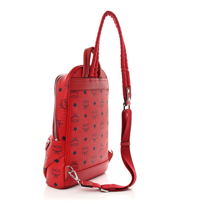 MCM Visetos Klassik Small Sling Bag Ruby Red 3 of 11