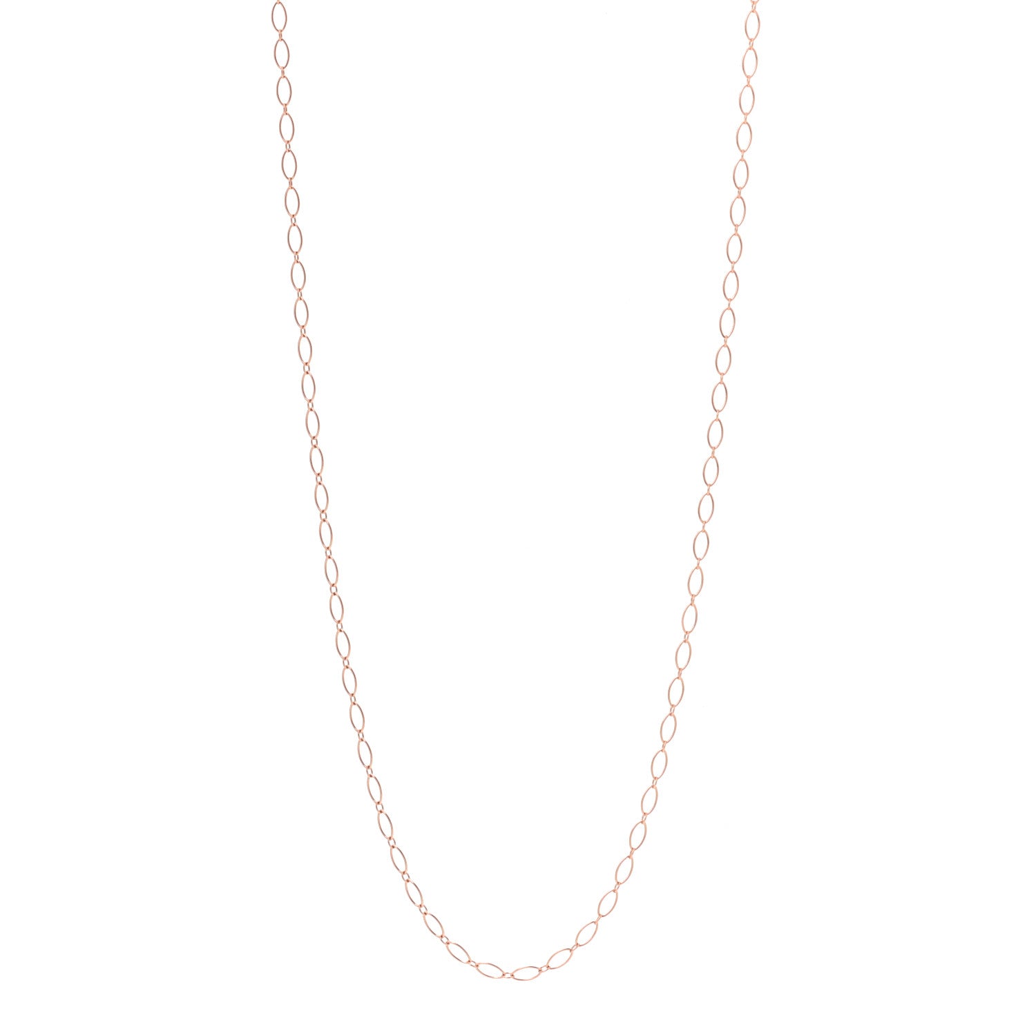 Tiffany 18K Rose Gold Oval Link Chain 24" 1 of 5