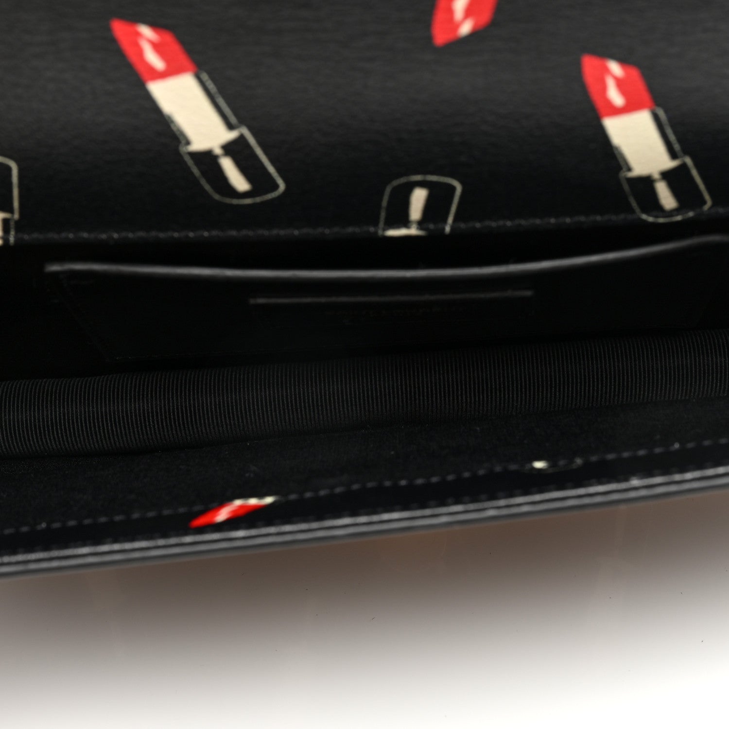 Saint Laurent Calfskin Lipstick Print Classic Monogram Kate Clutch Black 5 of 9