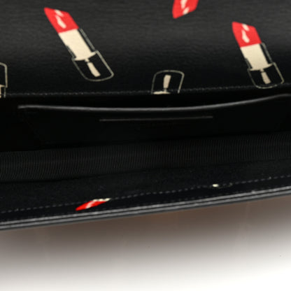 Saint Laurent Calfskin Lipstick Print Classic Monogram Kate Clutch Black 5 of 9