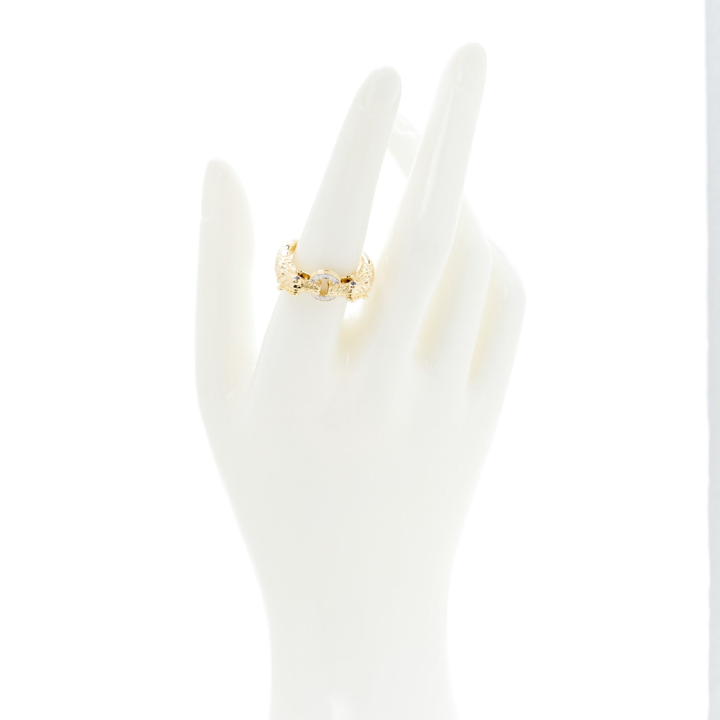 18K Yellow Gold Diamond Blue Sapphire Legends Naga Dragon Head Ring 56 7.5